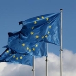 　ＥＵの旗＝ブリュッセル（ロイター＝共同）