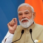 　インドのモディ首相＝５月、ローマ（ロイター＝共同）