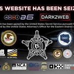 　各国当局のロゴが表示され、無害化された資金洗浄サービス「ＡｕｄｉＡ６」のウェブサイト（警察庁提供）