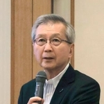 　中央日本総合観光機構の総会であいさつする勝野哲会長＝１２日午後、長野県松本市