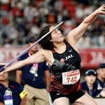 　女子やり投げ　投てきする北口榛花＝パロマ瑞穂スタジアム