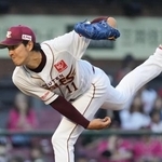 　広島戦に先発した楽天・岸＝楽天モバイルパーク