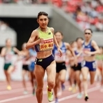 　女子１５００メートル決勝　ゴールする田中希実＝パロマ瑞穂スタジアム