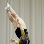 　女子個人決勝　田中沙季の演技＝国立スポーツ科学センター
