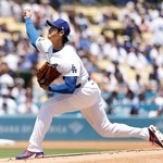 　レイズ戦に先発登板したドジャース・大谷＝ロサンゼルス（共同）