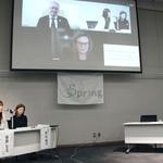 　国会内で開かれた、一般社団法人「Ｓｐｒｉｎｇ」の集会＝１８日午後