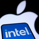 　アップルとインテルのロゴ（ロイター＝共同）