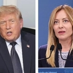 　トランプ米大統領（ＡＰ＝共同）、イタリアのメローニ首相