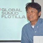 　「グローバル・スムード船団」に参加した経験を語る武本匡弘さん＝５月、神奈川県藤沢市