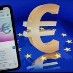 　欧州中央銀行（ＥＣＢ）のデジタルユーロに関するウェブサイト＝２月（ゲッティ＝共同）