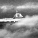 　台湾国防部が２３日に公開した、中国の空母「福建」とされる画像（国防部提供・共同）