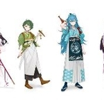　和歌山市の魅力を伝えるご当地キャラクター「和歌山城子」（左端）、「雑賀崎海老子」（右端）ら（同市提供）