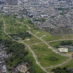 　横浜市の「根岸住宅地区」＝１９日（共同通信社ヘリから）