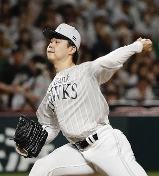 　ロッテ戦に先発したソフトバンク・松本晴＝みずほペイペイドーム