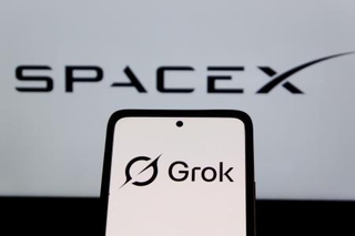 　米スペースＸの生成ＡＩグロックのロゴ（ゲッティ＝共同）