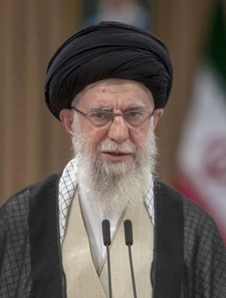 　イランの前最高指導者の故ハメネイ師（ゲッティ＝共同）