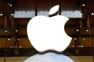 　米アップルのロゴ＝２０２５年４月（ロイター＝共同）