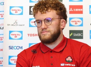 　オンラインで記者会見するラグビー日本代表のディアンズ＝１６日（（Ｃ）ＪＲＦＵ）