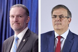 　米通商代表部のグリア代表、メキシコのエブラルド経済相（いずれもゲッティ＝共同）