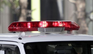 　警察車両の赤色灯