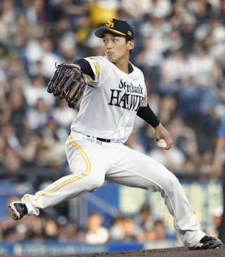　ロッテ戦に先発したソフトバンク・前田悠＝ＺＯＺＯマリン