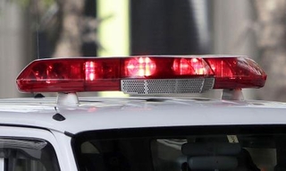 　警察車両の赤色灯