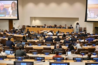 　２４日、ニューヨークの国連本部で開かれたＩＣＣ締約国会議の特別会合（共同）