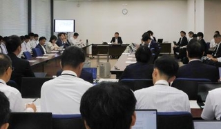 　「大阪都構想」の制度案を作る法定協議会＝３１日午前、大阪市役所