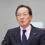 　インタビューに応じるＮＴＴドコモビジネスの小島克重社長