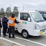 　能登半島地震の被災地で実施された車両の貸し出し活動＝２０２４年２月、石川県珠洲市（日本カーシェアリング協会提供）