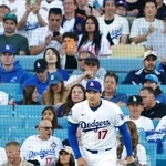 　パドレス戦の１回、シーツに適時打を許したドジャース・大谷＝ロサンゼルス（共同）
