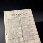 　英国立公文書館で発見された米独立宣言の写し（同館提供・ロイター＝共同）