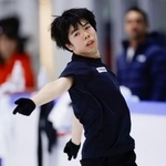 　練習を公開した佐藤駿＝関空アイスアリーナ