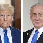 　トランプ米大統領、イスラエルのネタニヤフ首相（いずれもゲッティ＝共同）