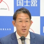 　記者会見する陸上男子の右代啓祐＝８日、東京都世田谷区