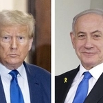 　トランプ米大統領、イスラエルのネタニヤフ首相（いずれもゲッティ＝共同）