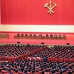 　平壌で開かれた党と政府、軍の会議。北朝鮮の金正恩朝鮮労働党総書記が出席した＝１０日、平壌（朝鮮中央通信＝共同）