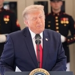 　トランプ米大統領＝１３日、ワシントン（ＡＰ＝共同）