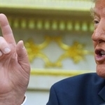 　トランプ米大統領＝１４日、ワシントン（ＡＰ＝共同）