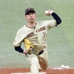 　ソフトバンク戦に先発し、リーグトップの１０勝目を挙げた日本ハム・加藤貴＝エスコンフィールド