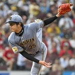 　広島戦に先発した阪神・才木＝マツダ