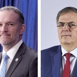 　米通商代表部のグリア代表、メキシコのエブラルド経済相（いずれもゲッティ＝共同）