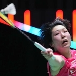　女子シングルスで決勝進出を決めた山口茜＝東京体育館