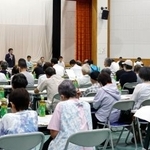 　大分市が開いた、大規模火災の被災者らとの意見交換会＝２０日午後、大分市佐賀関