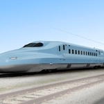 　山陽新幹線を「こだま」として走るＮ７００系の新しい車体デザイン（ＪＲ西日本提供）