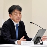 　福島第１原発の廃炉事業の改革案を今秋にまとめる考えを示した東京電力ホールディングスの小早川智明社長＝２２日午後、東京都港区