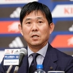 　記者会見するサッカー日本代表の森保一監督＝２４日、東京都内のホテル
