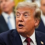 　トランプ米大統領＝２４日、ワシントン（ゲッティ＝共同）