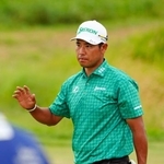 　第２ラウンド、４番でバーディーを奪った松山英樹。通算７アンダーで１３位＝ＴＰＣツインシティーズ（共同）