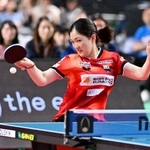 　台湾の新竹県で行われたＴリーグの開幕戦でプレーするトップ名古屋の木原美悠（（Ｃ）Ｔ．ＬＥＡＧＵＥ、共同）